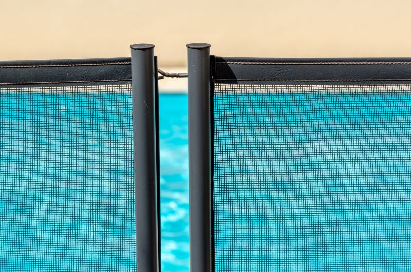 Removable Mesh Pool Fence in Action